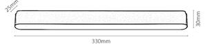 Rabalux 70124-LED Димируемо таванно осветление за 1-фазна релсова система LiTrack 16W/24V 33 см