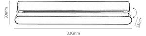 Rabalux 70118-LED Таванно осветление за 1-фазна релсова система LiTrack LED/16W/24V 33 см
