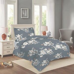 Сиво единично памучно спално бельо 140x200 cm Korin – Cotton House
