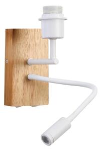 Brilagi - LED Гъвкав аплик NUBILA WOOD 1xE27/25W/230V + LED/3W дъб/бял