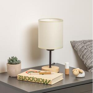 Brilagi - Настолна лампа NUBILA WOOD 1xE27/25W/230V дъб/черен/кремав