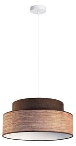 Пендел GRACE 1xE27/60W/230V Ø 40 см кафяв/бежов