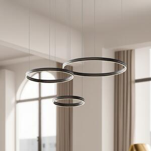 Milagro Lighting LED висяща лампа Gravity, 3-светлинна, метал, черна, 4000 K, Черен, Дневна/трапезария, Метал, Модерен