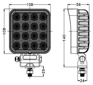 LED Автомобилен прожектор OSRAM LED/64W/10-30V IP68 5700K