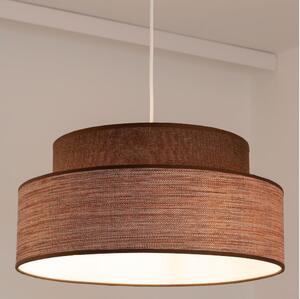 Пендел GRACE 1xE27/60W/230V Ø 40 см кафяв/бежов