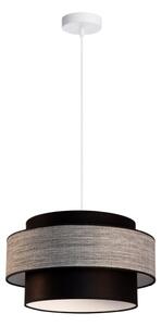 Пендел GRACE 1xE27/60W/230V Ø 40 см черен/сив