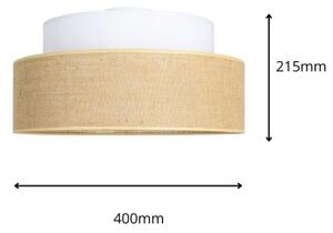 Плафон BOHO 1xE27/60W/230V Ø 40 см бял/бежов