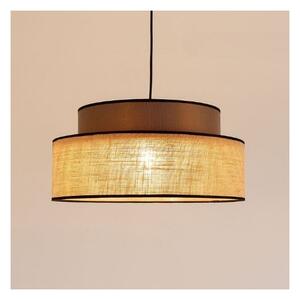 Пендел BOHO 1xE27/60W/230V Ø 40 см кафяв/бежов