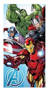 Памучна детска кърпа 70x140 cm Avengers "Light Blue" – Jerry Fabrics