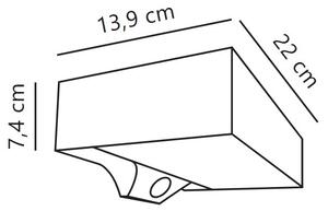 Nordlux - LED соларен стенен фенер MONAY LED/5W/5V IP44 с сензор