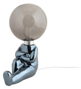 Сива LED затъмняваща се настолна лампа със стъклен абажур (височина 22,5 cm) Joey – Leitmotiv
