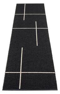 Черна пътека за открито и закрито 70x270 cm Fred Black – Pappelina