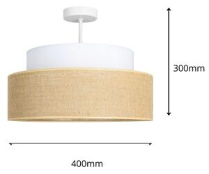 Полилей за повърхностен монтаж BOHO 1xE27/60W/230V Ø 40 см бял/бежов