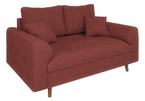Диван от рипсено кадифе в тухлен цвят 150 cm Ariella – Ropez
