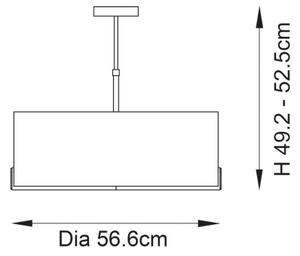 Endon 95839 - Висящ полилей HAYFIELD 3xE27/40W/230V месинг/зелен
