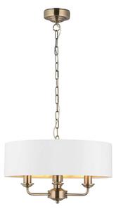 Endon 98934 - Пендел HIGHCLERE 3xE14/40W/230V бял/месинг