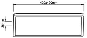 Brilliant - LED таванно осветително тяло MILTON LED/24W/230V 42x42 см бяло