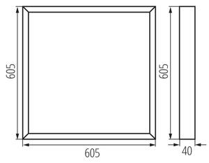 Kanlux 37275 - LED Панел за повърхностен монтаж BLINGO LED/34W/230V 60x60 см
