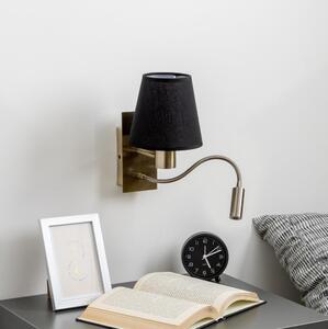 Brilagi - LED Аплик NUBILA 1xE27/25W/230V + LED/3W месинг/черен