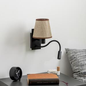 Brilagi - LED Аплик NUBILA 1xE27/25W/230V + LED/3W черен/кафяв