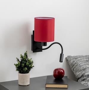 Brilagi-LED Аплик NUBILA 1xE27/25W/230V+LED/3W черен/Помпейски червен