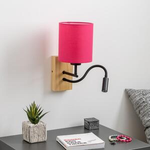Brilagi - LED Аплик NUBILA WOOD 1xE27/25W/230V + LED/3W дъб/розов