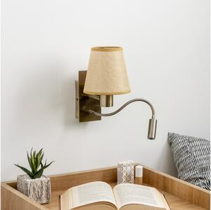 Brilagi - LED Аплик NUBILA 1xE27/25W/230V+LED/3W месинг/светлокафяво