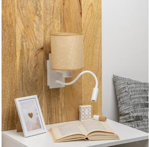 Brilagi - LED Аплик NUBILA 1xE27/25W/230V +LED/3W бял/светлокафяво