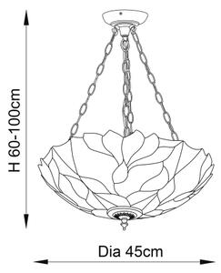 Endon 70946 - Полилей на верига Tiffany BOTANICA 3xE27/60W/230V пр. 45 cm