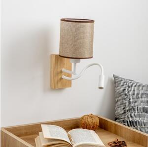 Brilagi - LED Аплик NUBILA WOOD 1xE27/25W/230V + LED/3W дъб/кафяв
