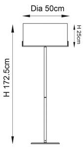 Endon 72634 - Лампион HAYFIELD 1xE27/40W/230V кафяв/сив