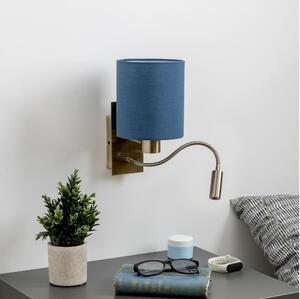 Brilagi - LED Аплик NUBILA 1xE27/25W/230V+ LED/3W месинг/тъмносин