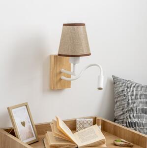 Brilagi - LED Аплик NUBILA WOOD 1xE27/25W/230V + LED/3W дъб/кафяв