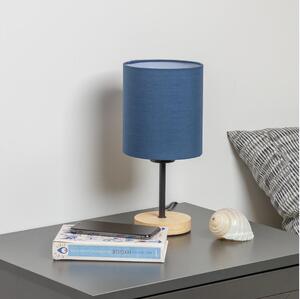 Brilagi - Настолна лампа NUBILA WOOD 1xE27/25W/230V дъб/тъмносин