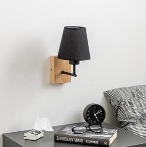 Brilagi - Аплик NUBILA WOOD 1xE27/25W/230V дъб/черен