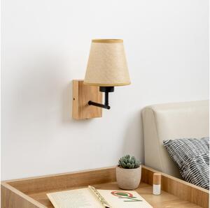 Brilagi - Аплик NUBILA WOOD 1xE27/25W/230V дъб/светлокафяво