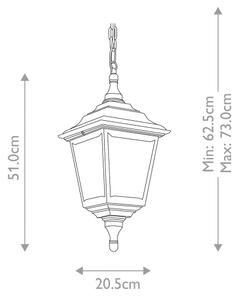 Elstead KERRY-CHAIN - Екстериорен полилей KERRY 1xE27/100W/230V IP44