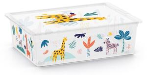 Бяла пластмасова детска кутия за съхранение 55x39x16 cm C Box Style – KIS