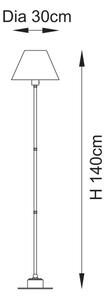 Endon 114785 - LED, димируема, зареждаема подова лампа BURLEY LED/1,5W/5V месинг/сив
