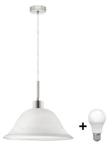 LED полилей на кабел 1xE27/60W/230V бял/прозрачен