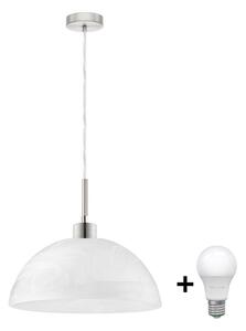 LED полилей на кабел 1xE27/60W/230V бял/прозрачен