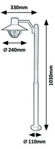 Rabalux - Външна лампа 1xE27/10W/230V IP44