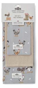 Памучни кърпи за съдове в комплект от 3 бр. 45x65 cm Hen House – Cooksmart ®