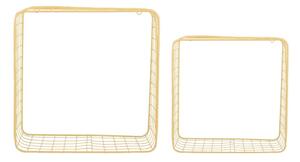Светложълти стоманени стенни рафтове в комплект от 2 бр. 35 cm Reja – PT LIVING