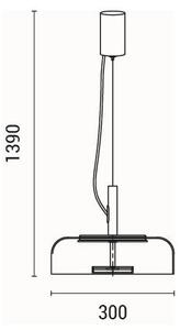 LED Пендел LED/8W/230V 3000K Ø 30 см