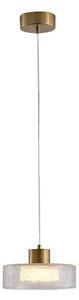 LED Пендел LED/8W/230V 3000K златист/прозрачен Ø 20 см