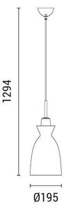 Пендел 1xE27/15W/230V бял Ø 19,5 см