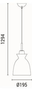 Пендел 1xE27/15W/230V зелен Ø 19,5 см