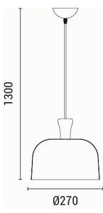 Пендел 1xE27/15W/230V бял Ø 27 см