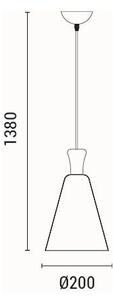 Пендел 1xE27/15W/230V черен Ø 20 см